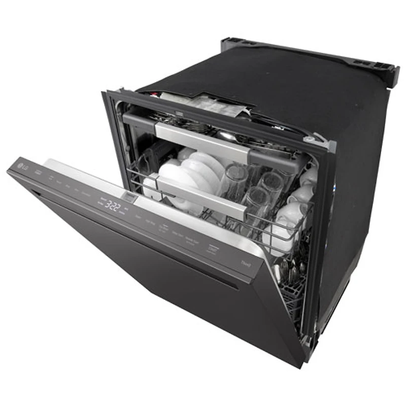 LG FlushFit 24" 44dB Built-In Dishwasher with Third Rack (LDNPM654D) - Black Stainless Steel