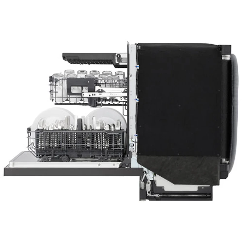 LG FlushFit 24" 44dB Built-In Dishwasher with Third Rack (LDNPM654D) - Black Stainless Steel