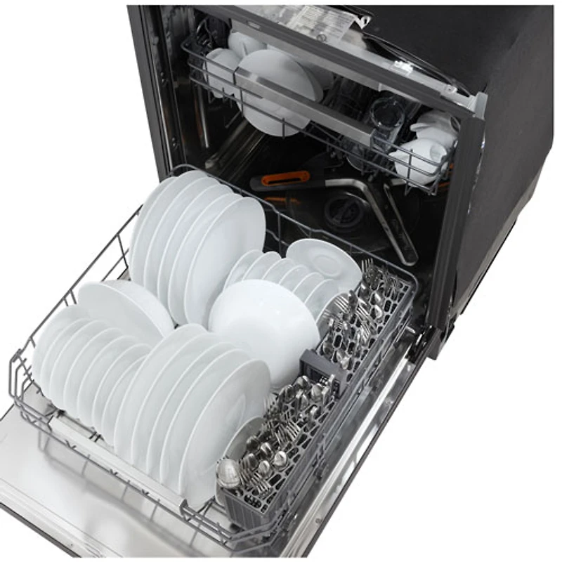 LG FlushFit 24" 44dB Built-In Dishwasher with Third Rack (LDNPM654D) - Black Stainless Steel