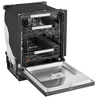 LG FlushFit 24" 44dB Built-In Dishwasher with Third Rack (LDNPM654D) - Black Stainless Steel