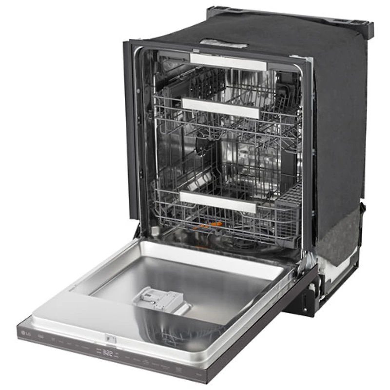 LG FlushFit 24" 44dB Built-In Dishwasher with Third Rack (LDNPM654D) - Black Stainless Steel