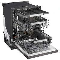 LG FlushFit 24" 44dB Built-In Dishwasher with Third Rack (LDNPM654D) - Black Stainless Steel