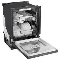 LG FlushFit 24" 44dB Built-In Dishwasher with Third Rack (LDNPM654D) - Black Stainless Steel