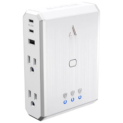 Austere 4-Outlet Surge Protector with USB-A & Dual USB-C Ports