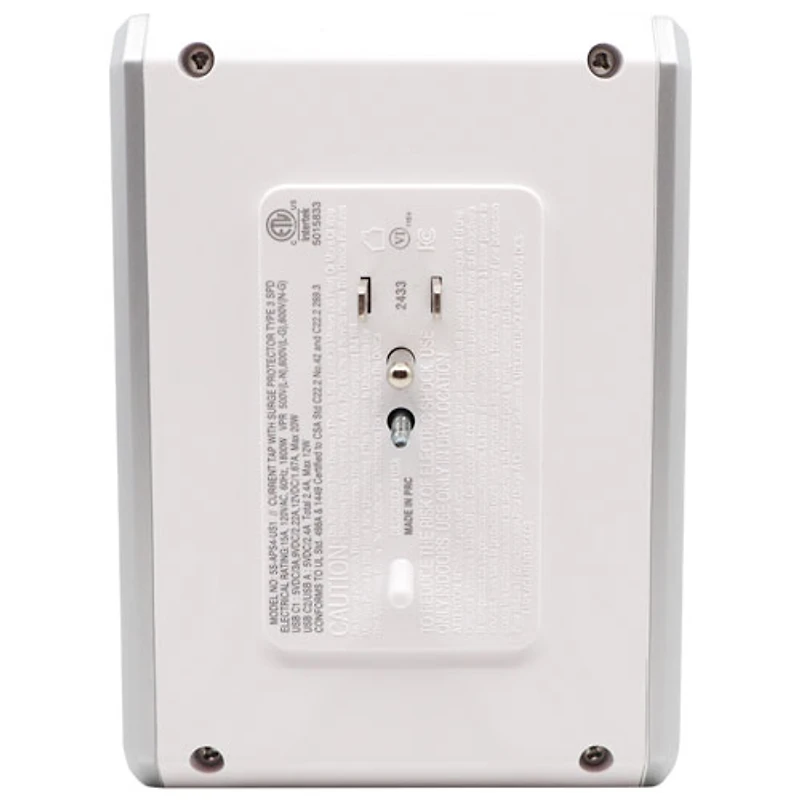 Austere 4-Outlet Surge Protector with USB-A & Dual USB-C Ports