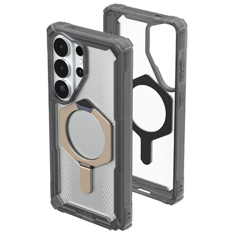 Étui rigide ajusté d'Urban Armor Gear avec aimant et béquille pour Galaxy S26 Ultra - Cendré/Titane