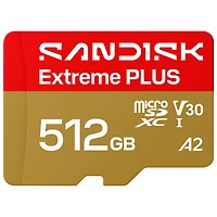 SanDisk Extreme Plus 512GB 250MB/s microSD UHS-I Memory Card