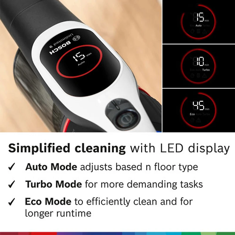 Bosch Unlimited 9 Cordless Stick Vacuum - White