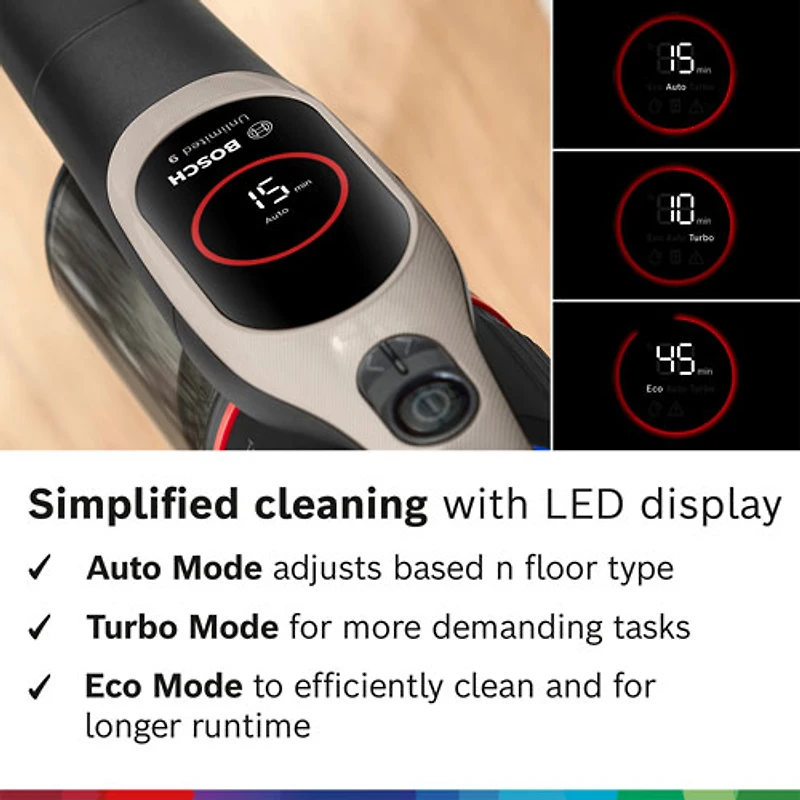 Bosch Unlimited 9 Cordless Stick Vacuum - Dark Cream