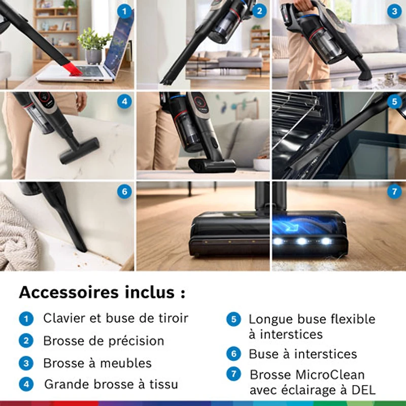 Aspirateur-balai sans fil Unlimited 9 de Bosch - Crème foncée