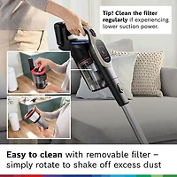 Bosch Unlimited 9 Cordless Stick Vacuum - Dark Cream