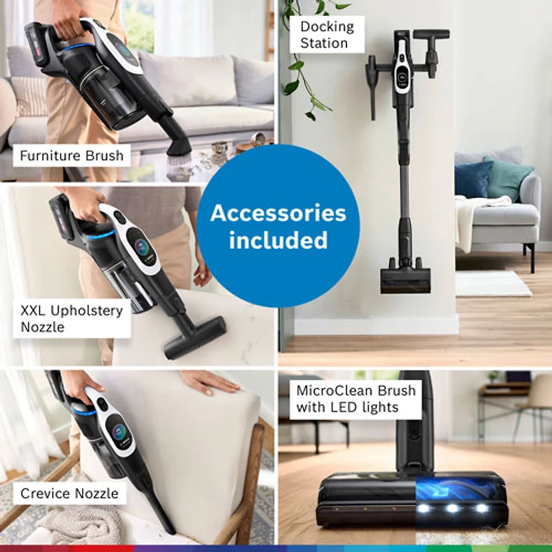 Aspirateur-balai sans fil Unlimited 10 de Bosch - Blanc