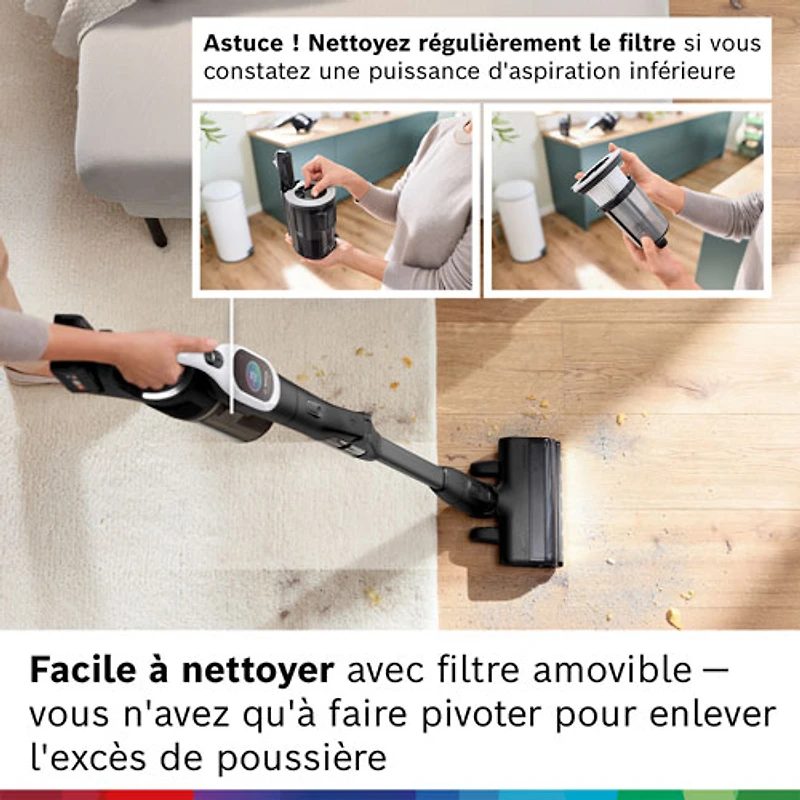 Aspirateur-balai sans fil Unlimited 10 de Bosch - Blanc