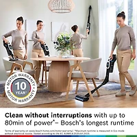 Aspirateur-balai sans fil Unlimited 10 de Bosch - Blanc