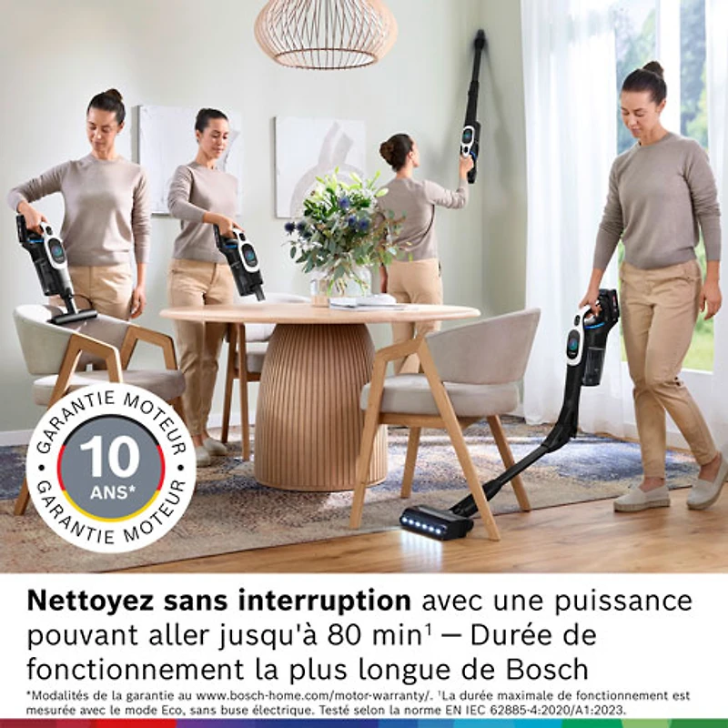 Aspirateur-balai sans fil Unlimited 10 de Bosch - Blanc