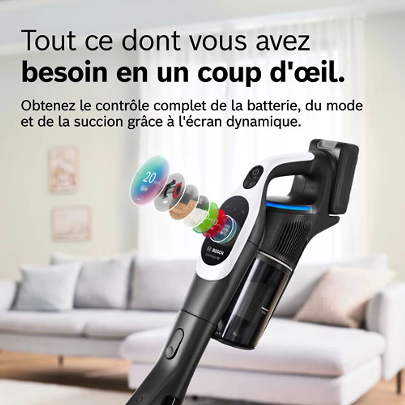 Aspirateur-balai sans fil Unlimited 10 de Bosch - Blanc