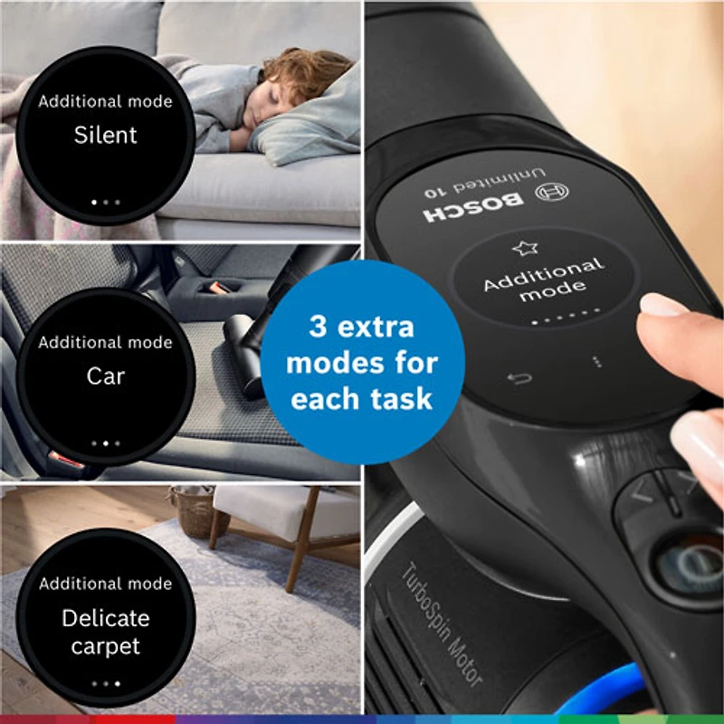 Aspirateur-balai sans fil Unlimited 10 de Bosch - Noir