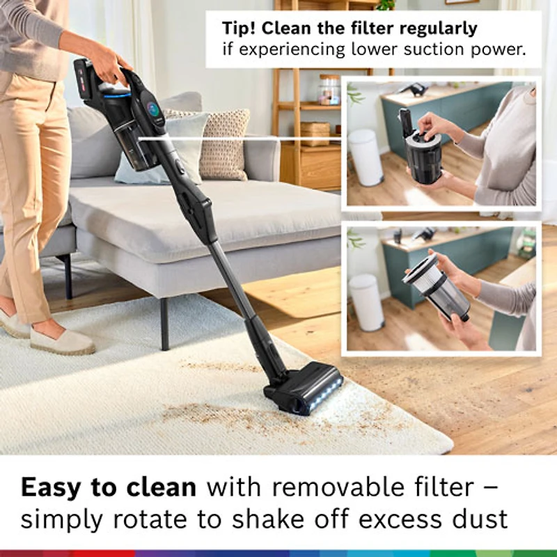 Bosch Unlimited 10 Cordless Stick Vacuum - Black