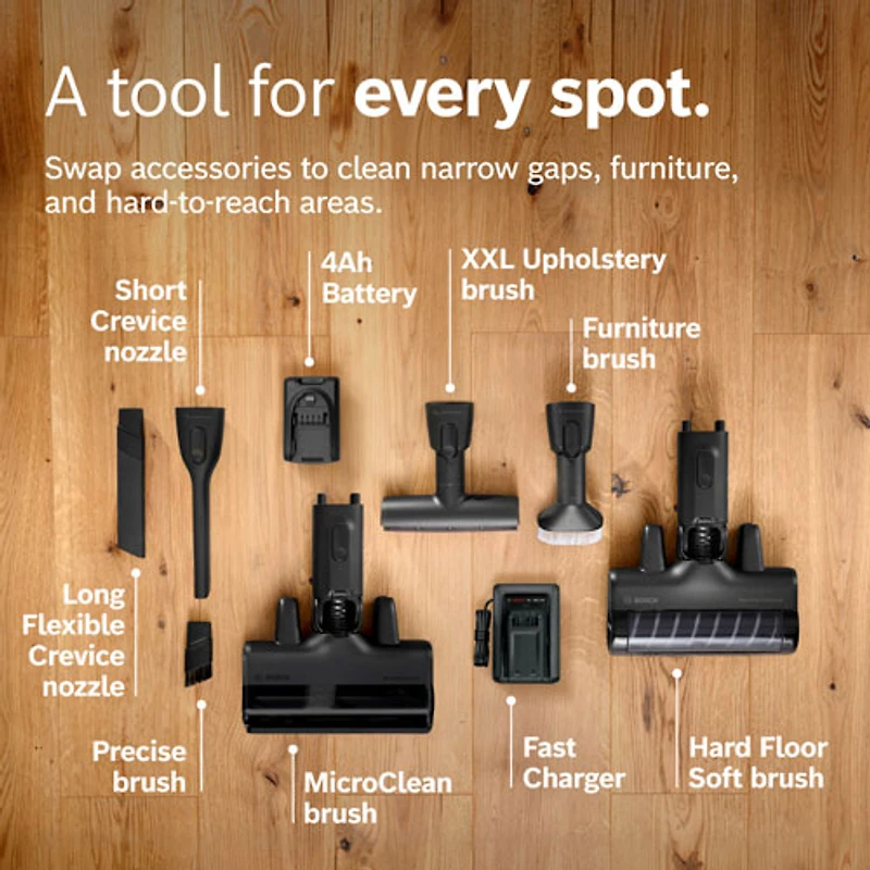 Bosch Unlimited 10 Cordless Stick Vacuum - Black