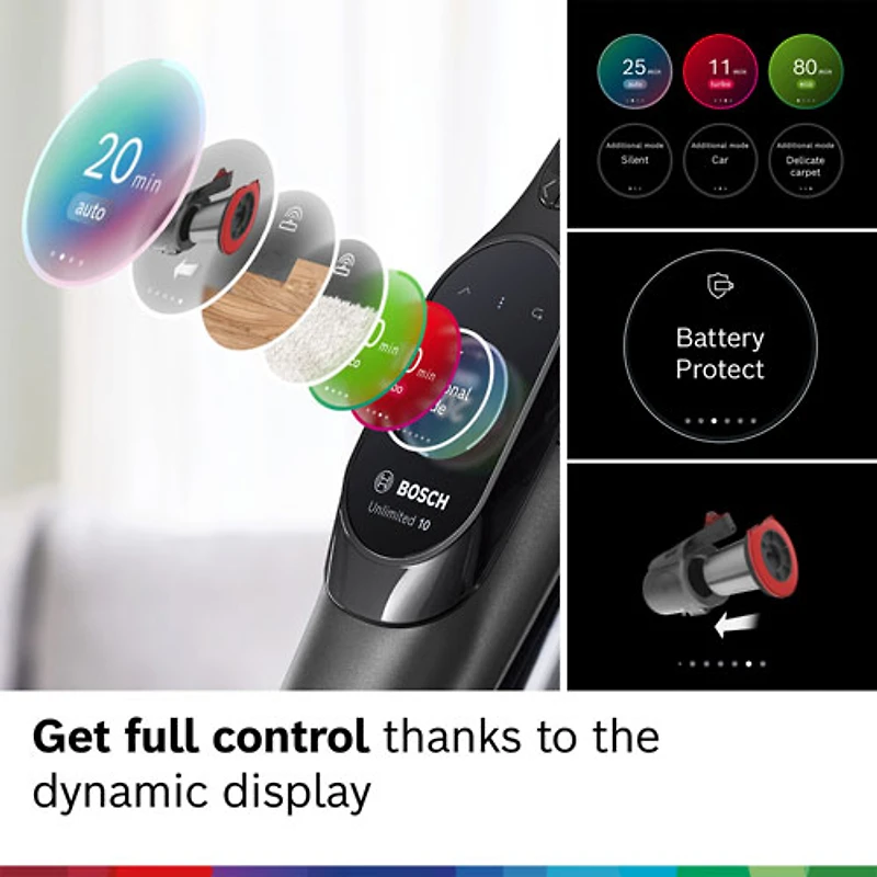 Bosch Unlimited 10 Cordless Stick Vacuum - Black