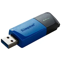 Clé USB 3.2 de 64 Go DataTraveler Exodia M de Kingston - Bleu/Noir