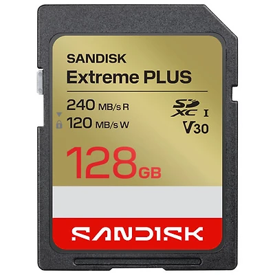 SanDisk Extreme Plus 128GB 240MB/s UHS-I SD Memory Card