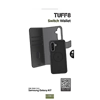 TUFF8 Switch Wallet Case for Galaxy A17 - Black