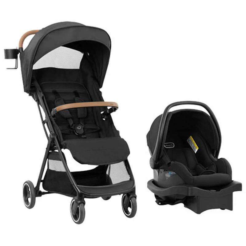 Système de transport Otto+ avec siège d'auto pour bébé LiteMax d'Evenflo - Noir chia