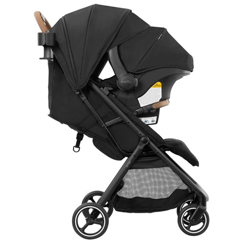 Système de transport Otto+ avec siège d'auto pour bébé LiteMax d'Evenflo - Noir chia