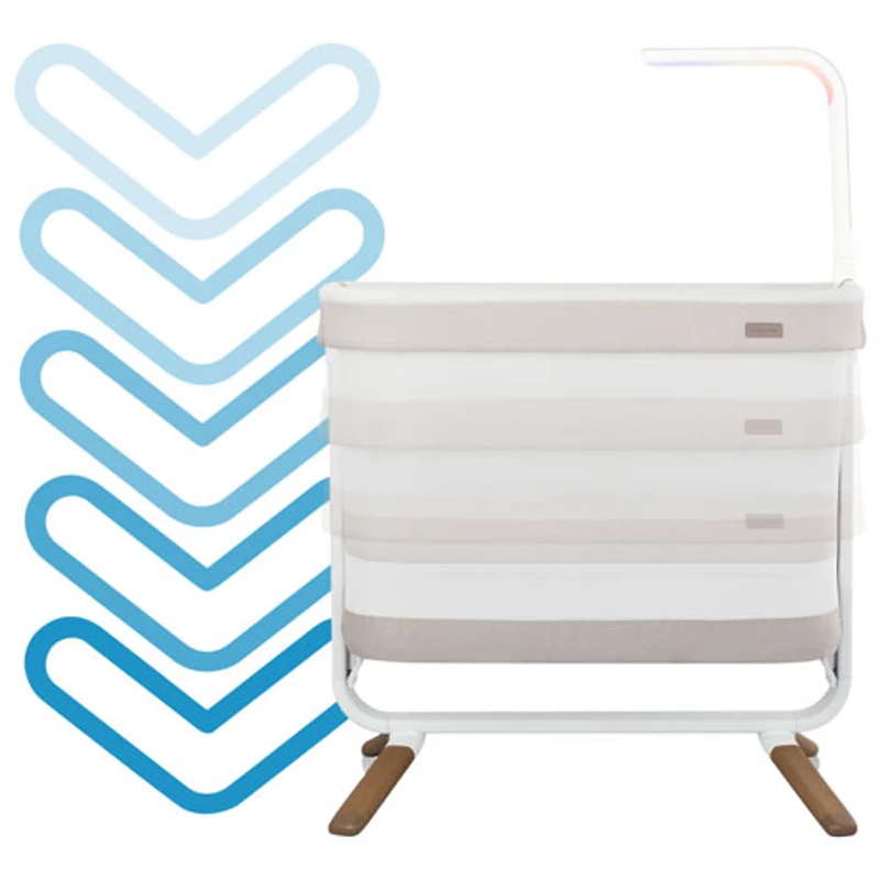 Lit de bébé ajustable à 3 hauteurs Cora d'Evenflo - Café côtier