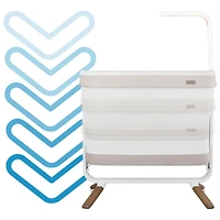 Lit de bébé ajustable à 3 hauteurs Cora d'Evenflo - Café côtier