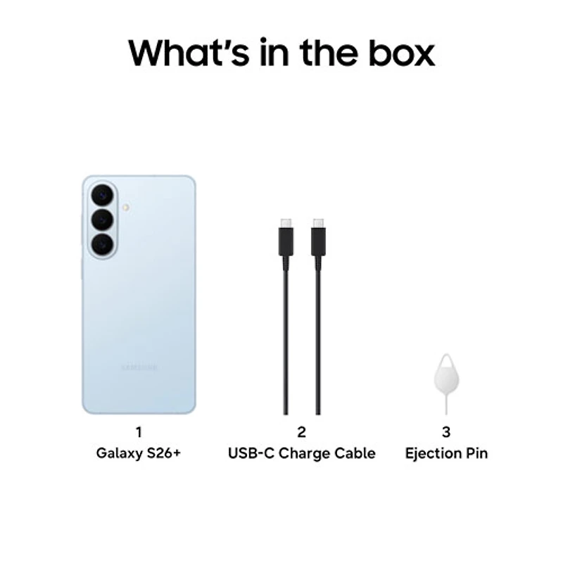 Galaxy S26+ (Plus) de Go de Samsung - Bleu ciel