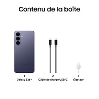Galaxy S26+ (Plus) de 256 Go de Samsung - Violet cobalt - Déverrouillé