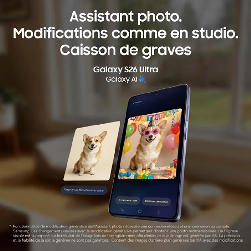 Galaxy S26 Ultra de 512 Go de Samsung - Bleu ciel - Déverrouillé