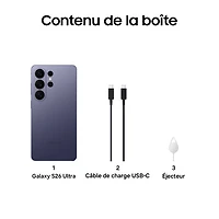 Galaxy S26 Ultra de 512 Go de Samsung - Violet cobalt - Déverrouillé