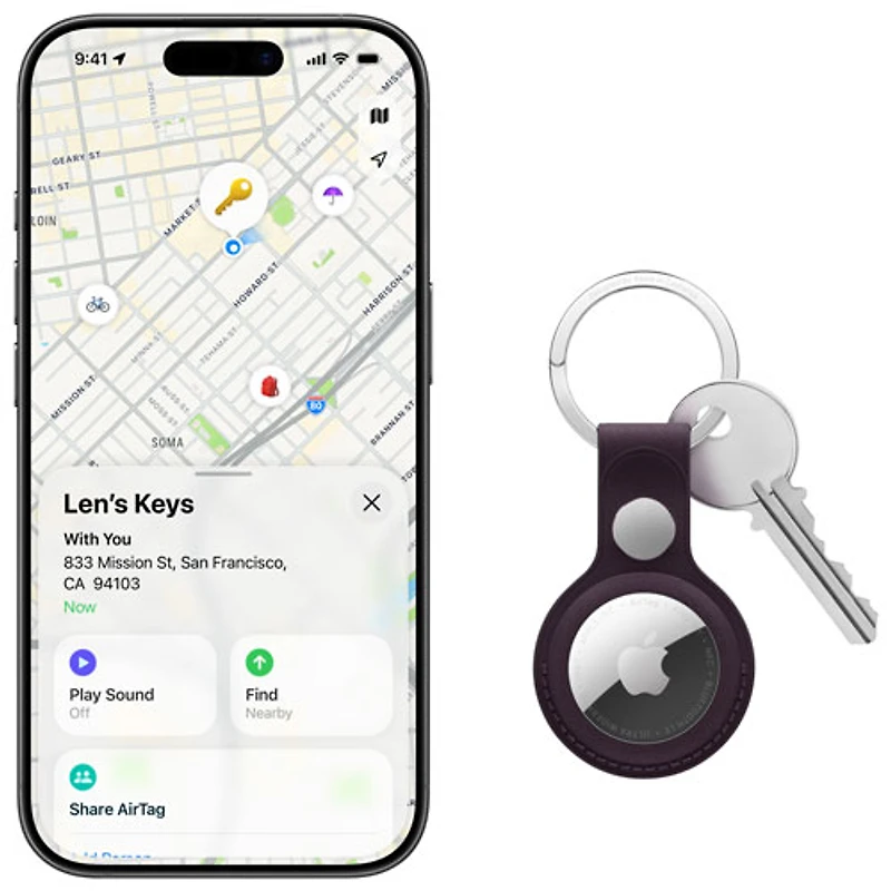 Apple AirTag (2nd generation) Bluetooth Item Tracker - White