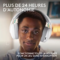Casque de jeu sans fil G325 LIGHTSPEED de Logitech - Blanc