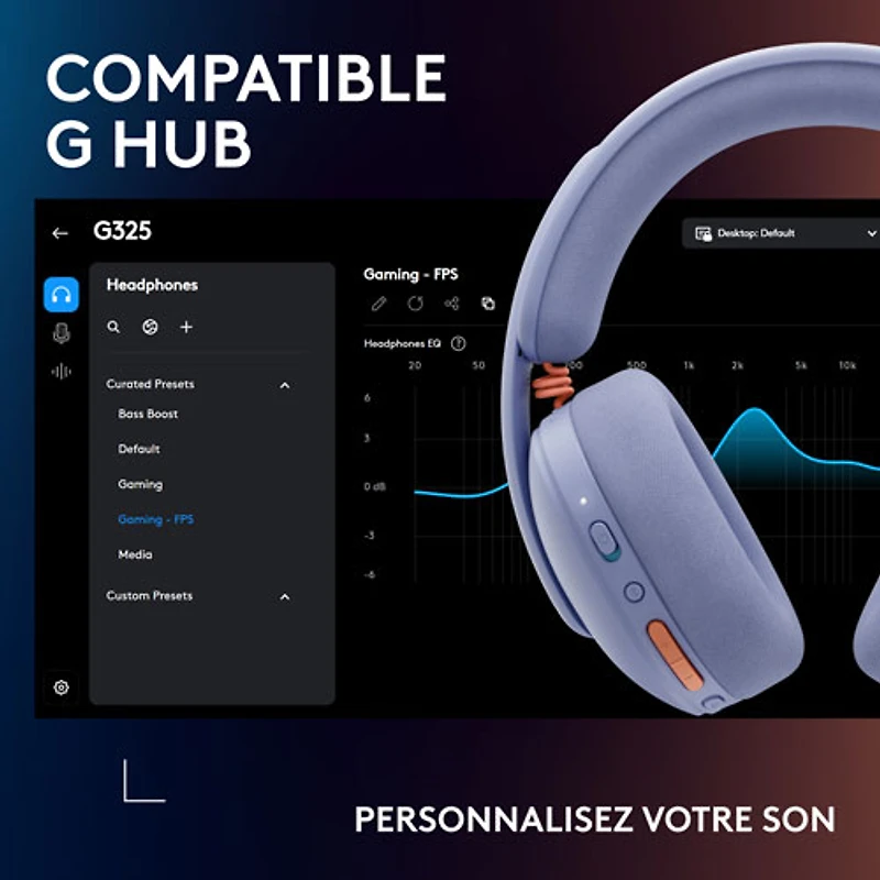 Logitech G325 LIGHTSPEED Wireless Gaming Headset - Lilac