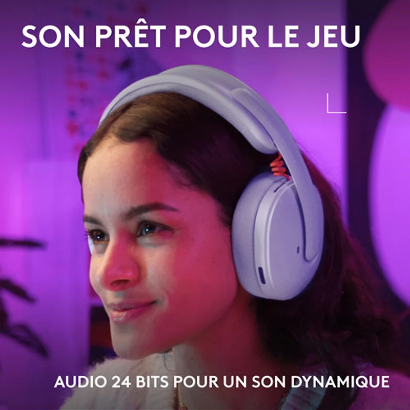 Casque de jeu sans fil G325 LIGHTSPEED de Logitech - Lilas