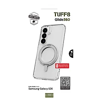 TUFF8 Glide 360 Fitted Hard Shell Case for Galaxy S26 - Clear