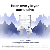 Écouteurs boutons 100 % sans fil à isolation sonore Galaxy Buds4 de Samsung - Blanc