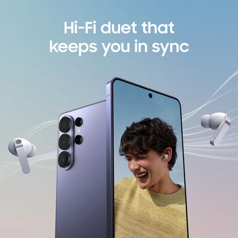 Écouteurs boutons 100 % sans fil à suppression du bruit Galaxy Buds4 Pro de Samsung - Blanc