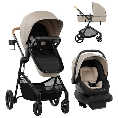 Système de transport Pivot NXT avec siège d'auto pour bébé LiteMax NXT d'Evenflo - Latte