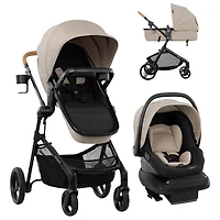 Système de transport Pivot NXT avec siège d'auto pour bébé LiteMax NXT d'Evenflo - Latte