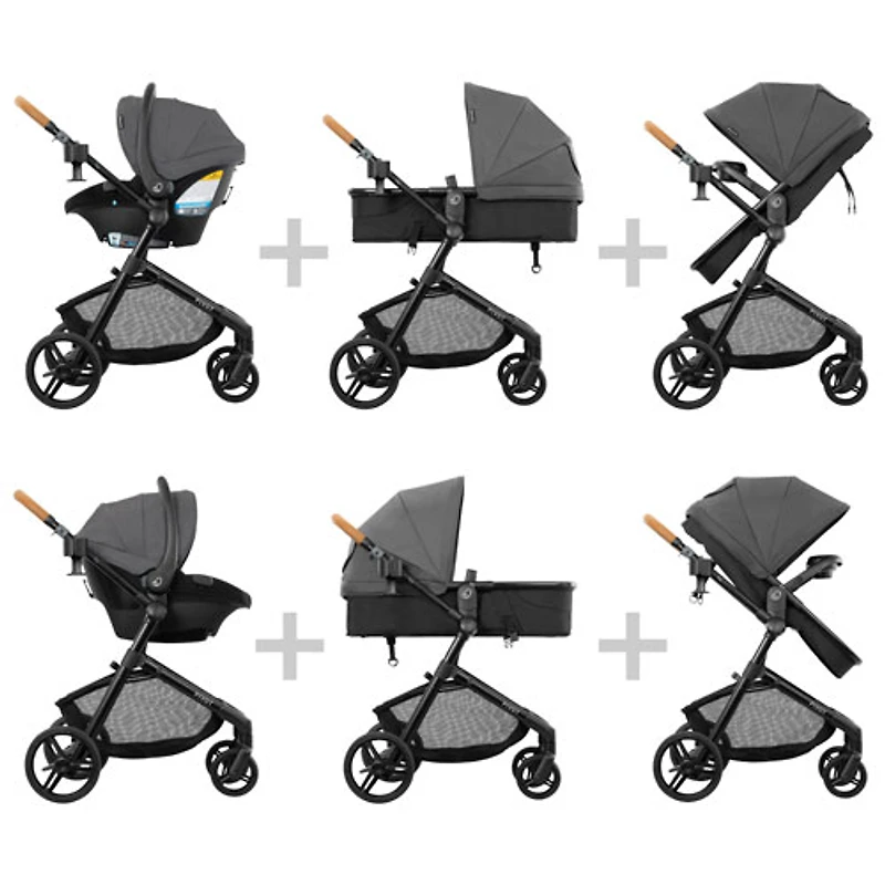 Evenflo Pivot NXT Travel System with LiteMax NXT Infant Car Seat - Silverado Grey