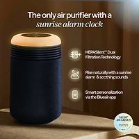 Purificateur d'air avec filtre HEPA et horloge avec lever de soleil Mini Restful de Blueair - Bleu minuit