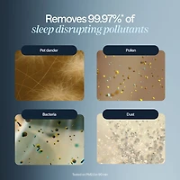 Purificateur d'air avec filtre HEPA et horloge avec lever de soleil Mini Restful de Blueair - Bleu minuit