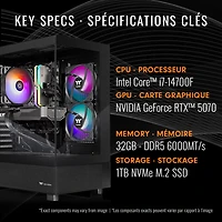 Thermaltake LCGS View Gaming PC (Intel Core i7-14700F/32GB RAM/1TB SSD/GeForce RTX 5070/Windows 11) - En