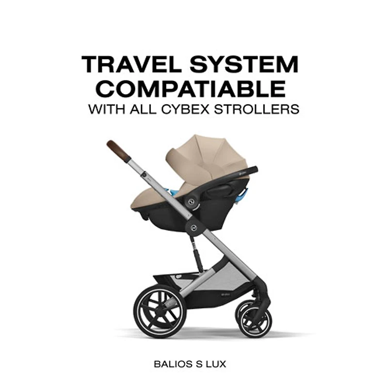 Siège d'auto pour bébé orienté vers l'arrière Aton G Swivel de Cybex - Beige amande