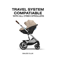 Siège d'auto pour bébé orienté vers l'arrière Aton G Swivel de Cybex - Beige amande